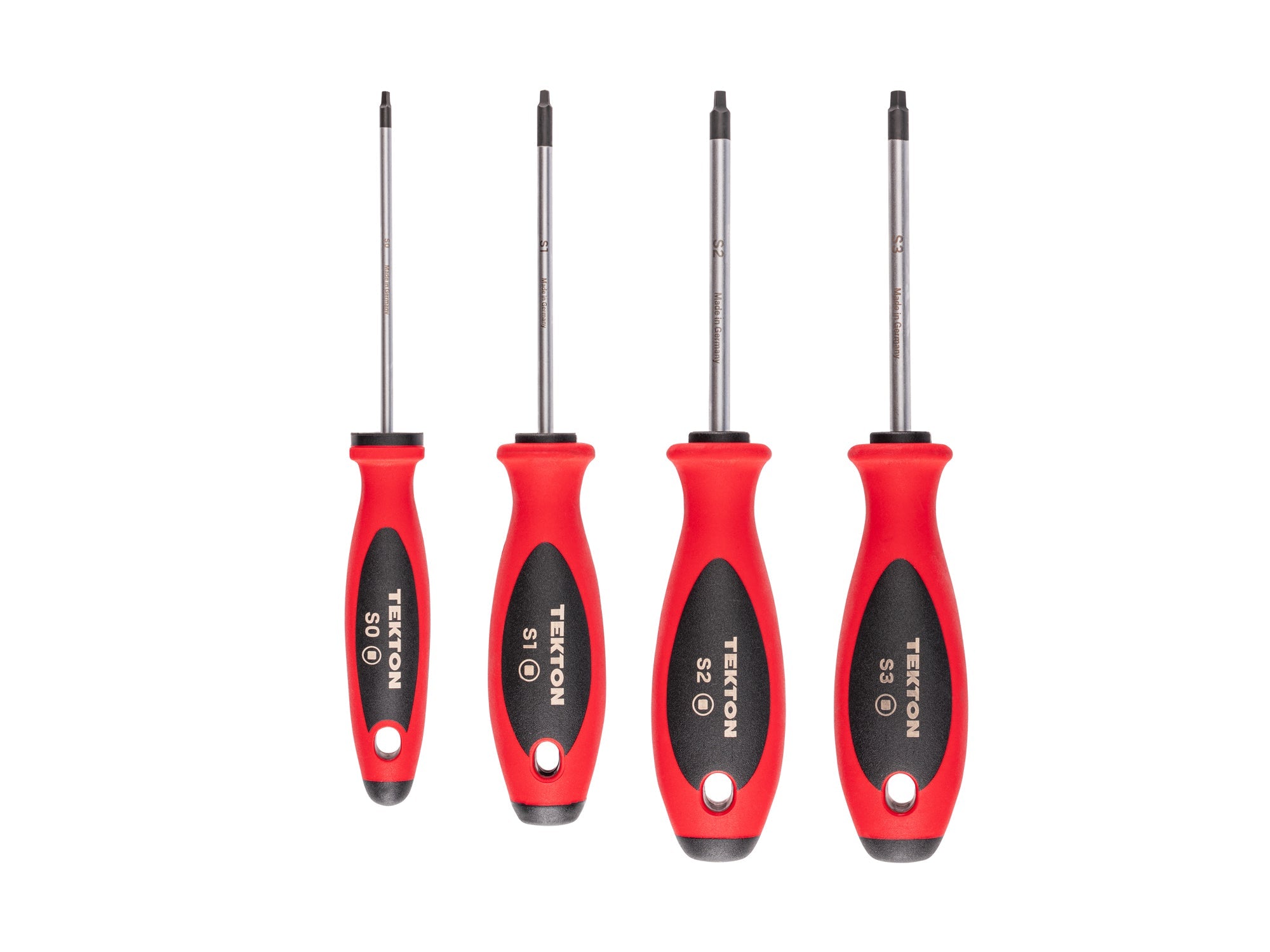 Square Screwdriver Set - 4 Inch Shanks, 4-Piece (#0 - #3)