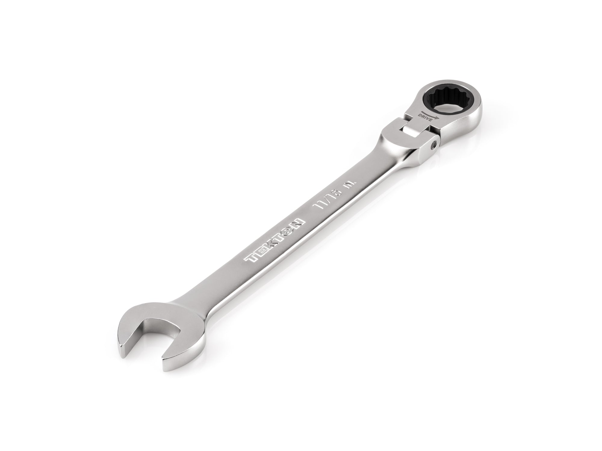 11/16 Inch Flex Head 12-Point Ratcheting Combination Wrench