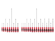 Phillips and Slotted Screwdriver Set - 4, 8, 18 Inch Shanks, 26-Piece (#0 - #4, 3 - 14 mm)
