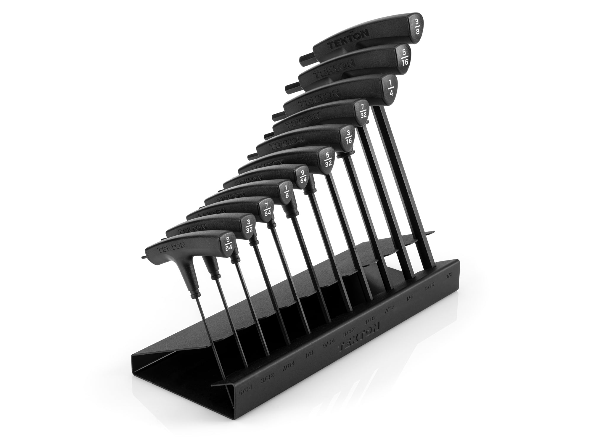 Ball End Hex T-Handle Key Set with Stand, 11-Piece (5/64 - 3/8 in.)