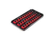 3/8 Inch Drive 3-Rail Socket Organizer Set, Red (30-Tool)