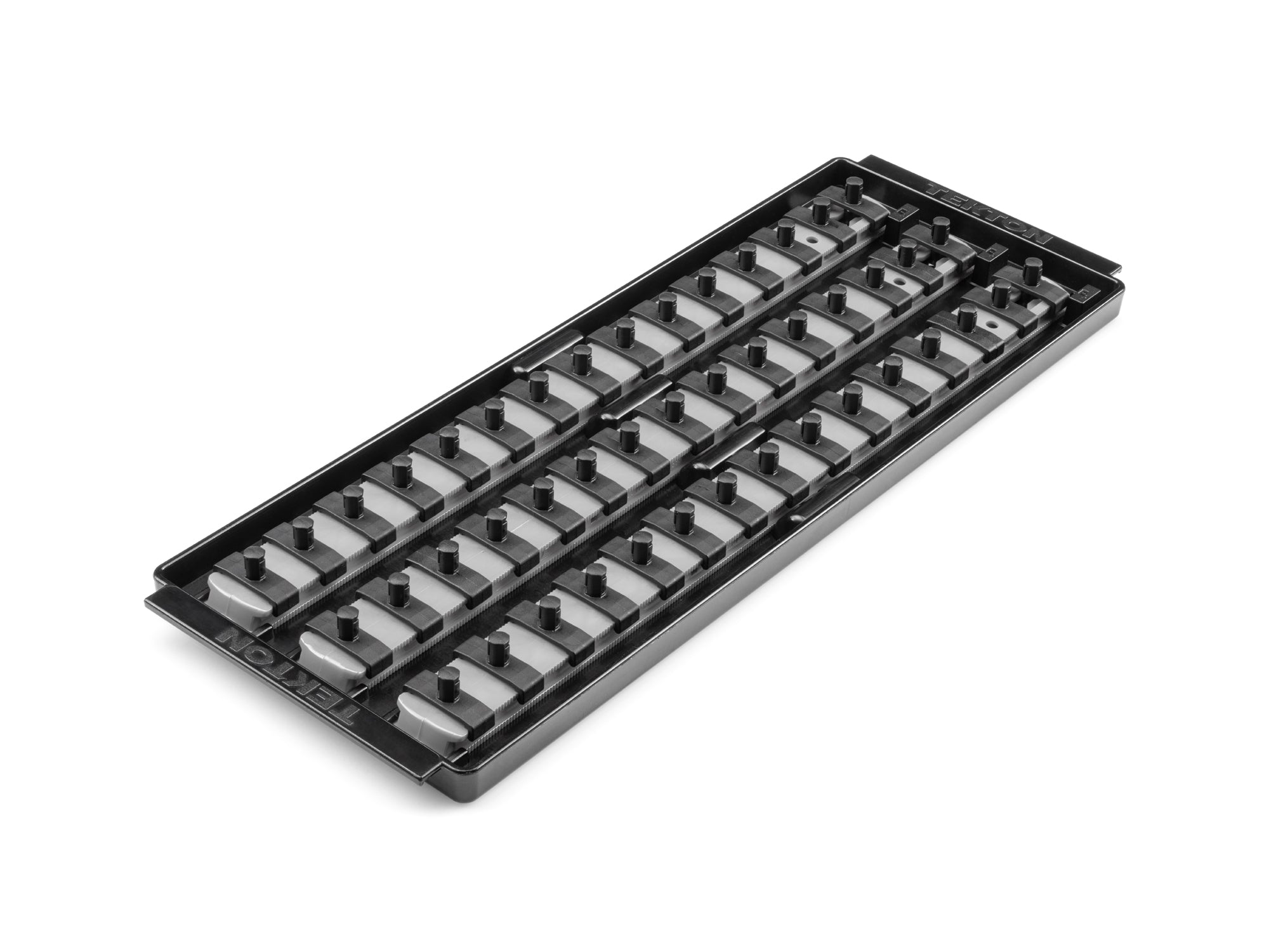 1/4 Inch Drive 3-Rail Socket Organizer Set, Gray (45-Tool)