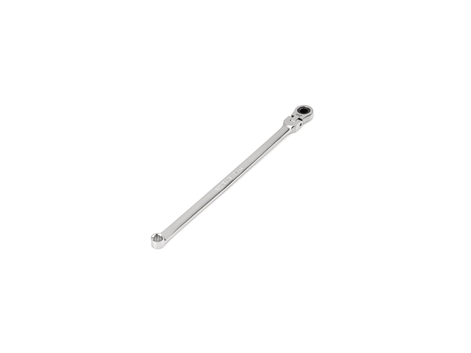1/4 Inch Long Fixed/Flex Head 12-Point Ratcheting Box End Wrench
