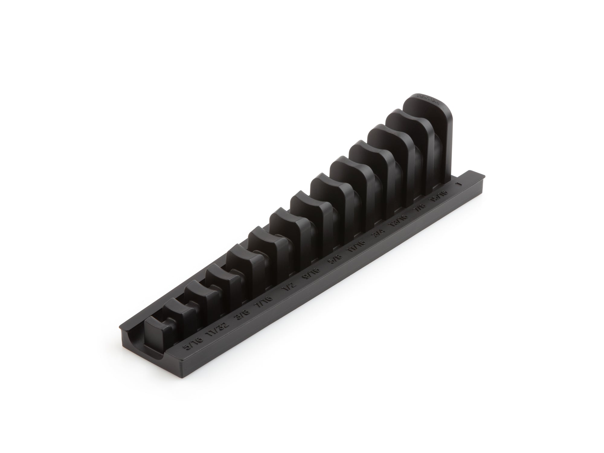 13-Tool 3/8 Inch Drive Crowfoot Wrench Organizer Rack, Black (5/16 - 1 in.)