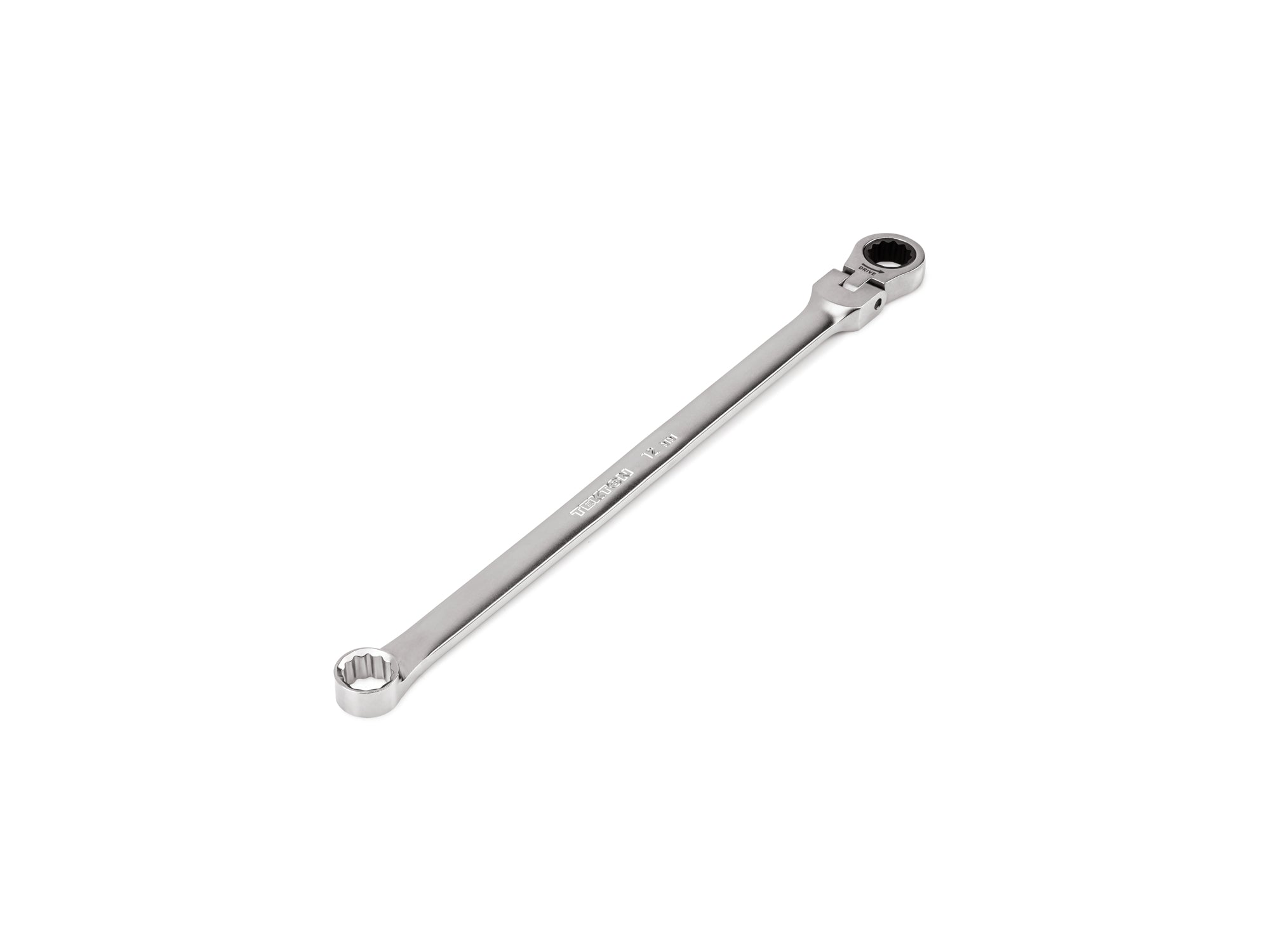 12 mm Long Fixed/Flex Head 12-Point Ratcheting Box End Wrench