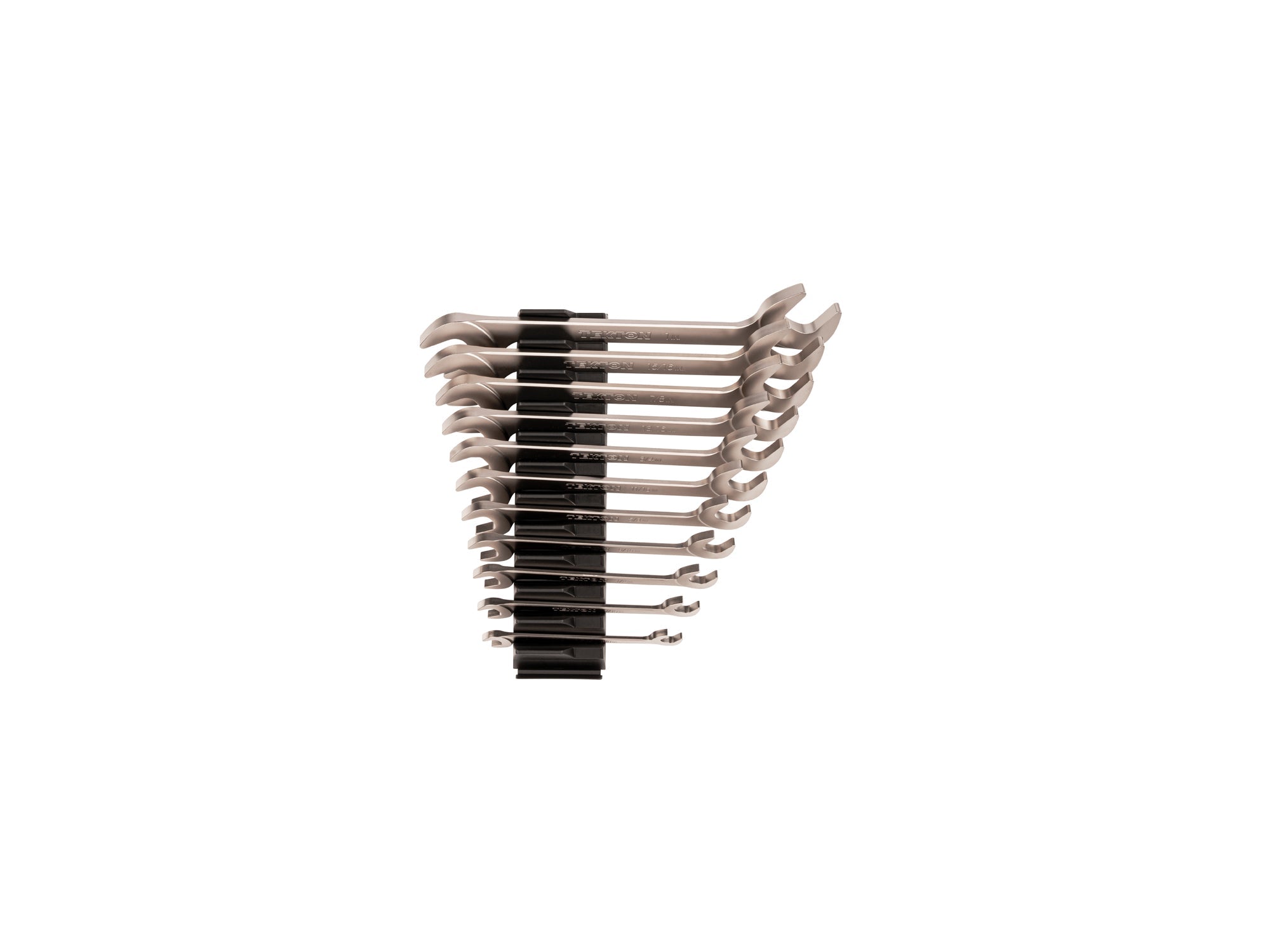 Angle Head Open End Wrench Set with Modular Organizers, 11-Piece (3/8-1 in.)