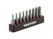 1/4 Inch Tamper Star Bit Set with Rail, 9-Piece (TR7 - TR30)