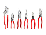 Pliers Set, 6-Piece (Groove Joint, Slip Joint, Long Nose, Diagonal Cutting, Lineman's)