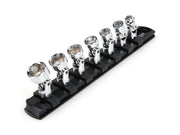 1/4 Inch Drive Shallow 6-Point Universal Joint Socket Set with Rail, 7-Piece (1/4 - 9/16 in.)